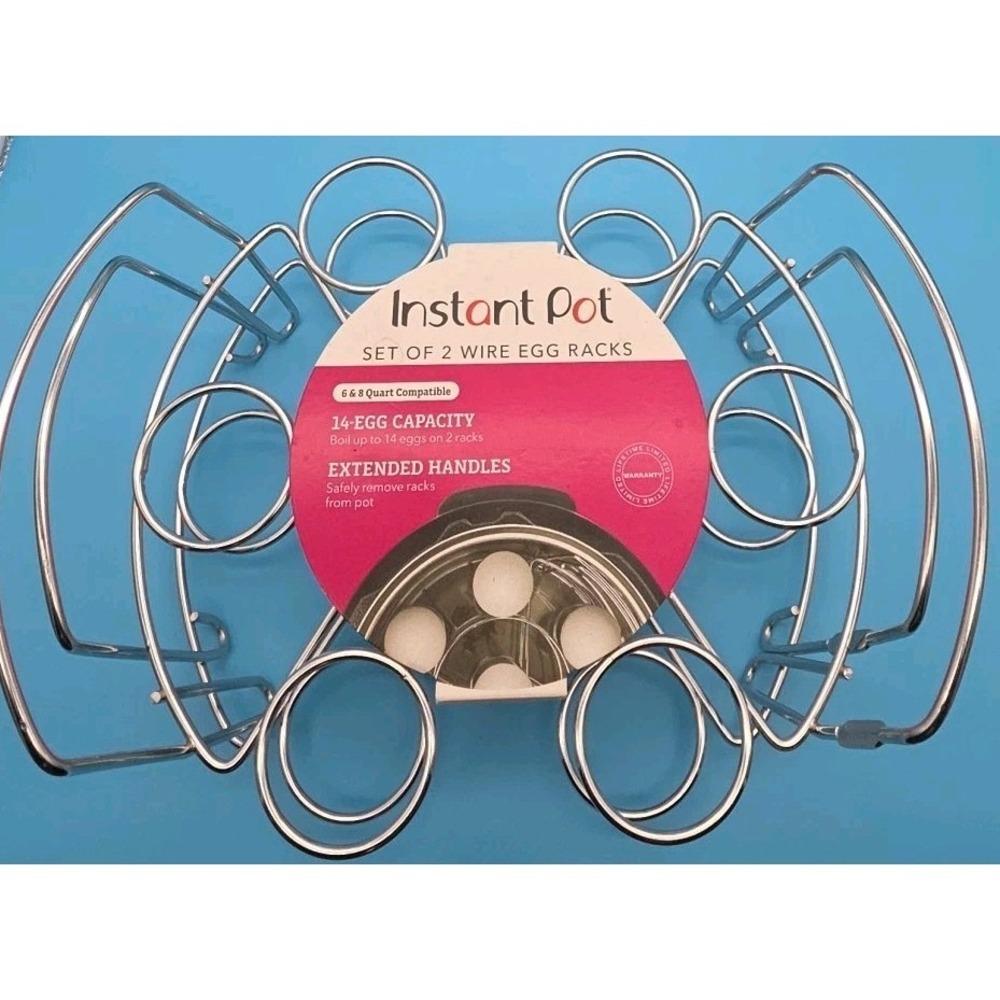 Instant Pot Set Of 2 Wire Egg Racks 6 Amd 8 Quart Compatible 14 Eggs